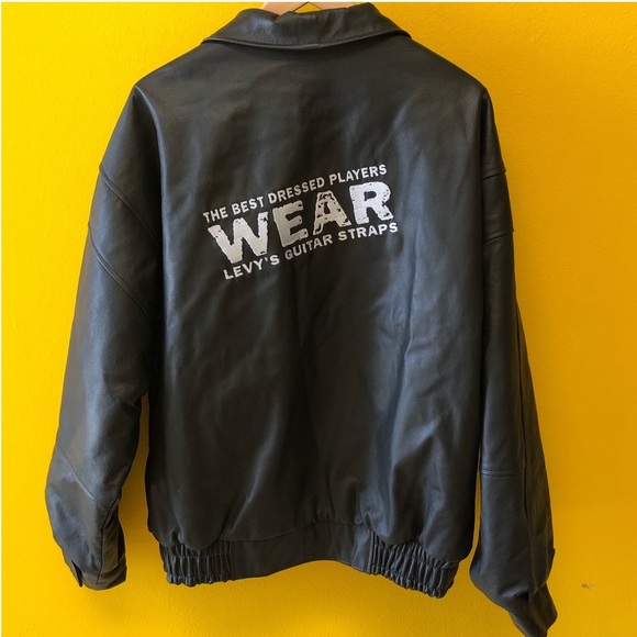 Levy’s Black 100% Leather Jacket Size 2XL - Picture 8 of 12